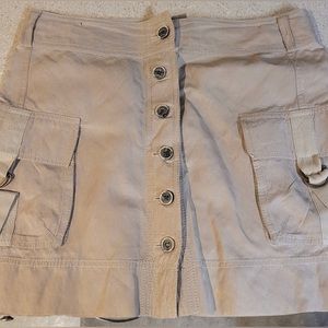 Last Chance 7/18! Tan Cargo Skirt with Buckle Pockets